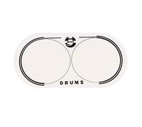 1 parche de doble bombo para tambores, accesorio blanco