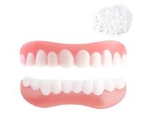 1 Pare Dentadura Postiza Perfecta Kit Reparación De Dientes Arriba Y Abajo, Carillas Dentales Ajustables Dientes Postizos Temporales Para Hombre Mujer, Naturales Confortables