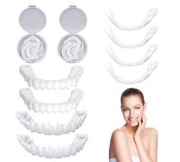 1 Pare Dentaduras Postizas Perfecta Carillas Dentales Ajustables Kit De Reparación De Dientes Superior E Inferior Cubrir Dientes Imperfectos Para Hombres Y Mujeres