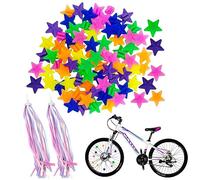 1 Pare Serpentinas de Bicicleta para Niños, Flecos de Manillar de Bicicleta, Serpentinas Borla de Bici Molino de Viento, Con 36pzs Cuentas de Radios Bicicleta Coloridas, Cuentas de Radios de Bicicleta