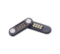 1 pares 2P/3P/4P/5P/6P/7P/8P/9P/10P/12P Conector de pin Pogo magnético,12V 2A conector magnético Pogo toma de corriente CC macho+hembra Conector Pogo Pin Magnético (8P)
