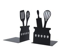 1 Pares Sujetalibros, Sujeta Libros Estanteria de Metal Sujeta Libros Estanteria Clásico Negro Sujetalibros Decorativos Estanteria Escritorio para Oficina, Infantil, Escuelas