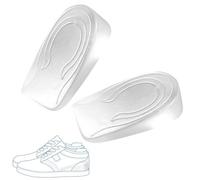 1 Pares Taloneras Fascitis Plantar Plantillas Gel，Plantilla para Espolon Calcaneo y Fascitis Plantar ，Taloneras Silicona Transparente，2 cm Plantillas de Aumento de Altura para Hombres y Mujeres
