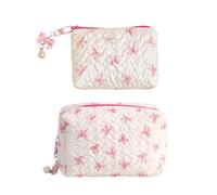 1 -Part Make -Up Pocket Y 1 -Parte Moned Pocket, Bow Pressing Bag, Sweet Storage Bag, Portable -Up Bag -Up Bag.