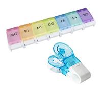 1 Pastillero De Una Sola Fila Para Una Semana Y 1 Pastillero, Caja Dispensadora De Medicamentos Portátil, Recordatorio De Fuente Grande, Adecuado Para El Manejo De La Salud De Los Ancianos.