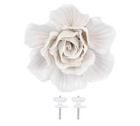 1 Pc 3D Decoración del Hogar Gris Flores De Pared De Cerámica Decoraciones para Salas De Casa Decoración De Pared De Flores De Cerámica Colgante Flores Grises Rural Apliques