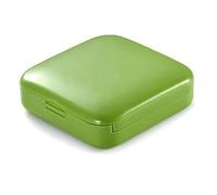 1 PC 4 Colores Mini Portátil 2 Rejilla Empuje Estilo Abierto Pastillero Medicina Pastillero Tableta Caja de Almacenamiento Cajas de Contenedores Caja de Almacenamiento (Color: Verde)