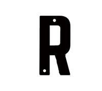 1 PC 4 Pulgadas Letra Decoración De Pared Con Números Carteles Metal Puerta Letras(R)