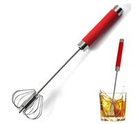 1 PC Batidor Agitador Acero Inoxidable, Batidor de Huevos Semiautomático, Batidor de Huevos Semiautomático de Acero Inoxidable, Batidora Manual, para Restaurantes Caseros