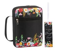 1 PC Biblia portada de 10.5x7 pulgadas Biblia para mujer Bolsa bíblica floral con marcador Oxford tela manejada con biblia de bolsillo múltiple de gran capacidad, style2