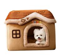 1 PC Casa de perros Casa de perro pequeña y desmontable en interiores 17.7x13.8x14.6 pulgadas de gran espacio de perro Castillo de perros sin deslizamiento Cave para perros para perros pequeños
