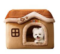 1 PC Casa de perros Casa de perro pequeña y desmontable en interiores 17.7x13.8x14.6 pulgadas de gran espacio de perro Castillo de perros sin deslizamiento Cave para perros para perros pequeños