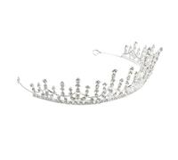 1 Pc de tiara nupcial tocado de novia diamantes de imitación de estilo retro tocados de novia tiaras de novia accesorio de tiara de novia tocado de boda retro pedrería PAMINGONO