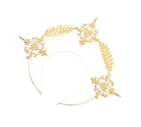 1 Pc Diadema Halo de Nuestra Señora tocado de boda de la vendimia Diadema de oro para novia de ángel tocados de novia tiaras de sombreros de utilería para fotos tocado retro FRCOLOR