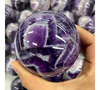 1 PC Dream Amethyst Ball - 8-9cm (3.2-3.5 Inches) Premium Crystal Sphere for, Spiritual Practice & Home Office Decor, Gift for Crystal Enthusiasts?