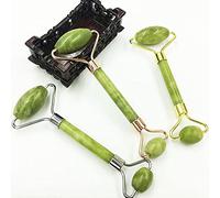 1 pc Jade Natural rolo de emagrecimento rosto massageador Facial Magro rolos massagem beleza levantamento cabeça dupla cuidados saúde ferramenta relaxar-Golden Gold