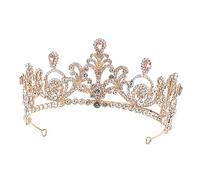 1 Pc Nupcial Joyas Para Niñas Novia Reina Joyas De Princesa Para Niñas Tiara De La Cabeza Coronas Para Mujer Tiara Para Mujer Tiara Con Estilo Decoración De Oro Aleación IWOWHERO