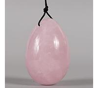 1 PC Tamaño grande 45 * 30 mm Huevo de jade Cuidado de la salud Masaje de huevo de cristal Relajación Yoni Huevo para ejercicios de músculos del suelo pélvico, cuarzo rosa