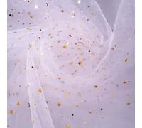 1 PC Tela Tul con Lentejuelas de Estrellas 170 X 190 cm, Chispeante para Manualidades, Tutu, Decoraciones de Bodas y Eventos, Tela de Tul Purpurina para Artesanía (Rosa)