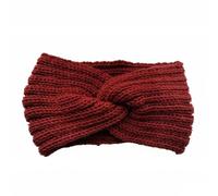 1 PC Vintage Knitted Twisted Hairband, Warm And Stylish For Autumn And Winter, Perfect For Daily Street Wear(Wine red)