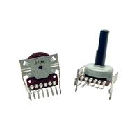 1 PCS 161 Potenciómetro Doble B100K Altavoz de Audio Amplificador de Potencia Potenciómetro de Volumen 6 Pines Longitud del Eje 20mm