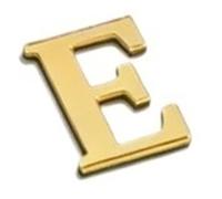 1 PCS 20CM Letras En Inglés Etiqueta De La Pared Calcomanías Acrílicas Doradas Autoadhesivas for El Hogar(E)