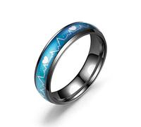 1 PCS Anillos unisex cardiograma latido cardíaco - modelo de grabado láser suena tiras de acero inoxidable regalos para la pareja 10 Creativo y utilMuy bonito y práctico.