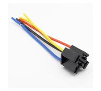 1 Pcs Car copper bold 5 5-pin 12cm Line length 6.3MM terminal relay base socket Bakelite relay base seat