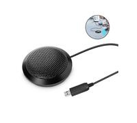 1 Pcs Conference Usb Microphone, Computer Desktop Mic with Led Indicator, Plug & Play Omnidirectional Condenser Pc Laptop Mics for Online Meeting/
