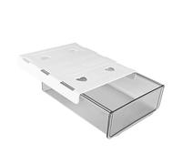 1 pcs debajo del cajón de escritorio, mesa de plástico invisible auto adhesivo organizador escondido debajo de la canasta de estantería para el tocador de oficina cocina en el (Ash)