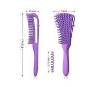 1 Pcs Detangler Brush for Curly Hair, Black Natural Hair Curly Hair Brush 3a To 4c, Great for Thick Wet Hai-b