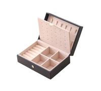 1 Pcs,Double Layer Storage Box Princess Simple Style Leather Flip Type Jewelry Travel Home Portable Para Anillos, Collares, Pendientes Y Pulseras