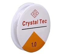 1 PCS Fio Elástico de Poliéster, 5 m Hilo Elástico Transparente para Pulseras, 1 mm Cordón de Nailon Satinado, Línea Elástica de Cristal, para Manualidades y Rosario