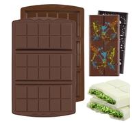 1 Pcs Molde Tableta Chocolate Forma Dubai Profundos 21mm, Kit Moldes Silicona Barra Chocolate Turron de Alimenticio Rectángulo para Reposteria y Pasteleria