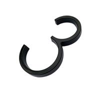 1 PCS Números de casa flotantes negros Letras placa puerta Placa señal dirección metal Número calle al aire libre for buzón 0-9(3)