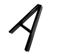 1 PCS Números de casa flotantes negros Letras placa puerta Placa señal dirección metal Número calle al aire libre for buzón 0-9(A)