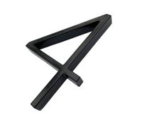 1 PCS Números de casa flotantes negros Letras placa puerta Placa señal dirección metal Número calle al aire libre for buzón 0-9(4)