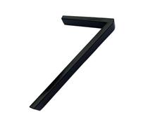 1 PCS Números de casa flotantes negros Letras placa puerta Placa señal dirección metal Número calle al aire libre for buzón 0-9(7)
