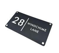 1 Pcs Outdoor House Number Plates Home Address Names Hotel Apartment 3D Acrylic(Black and White,15x28cm(5.9x11in))