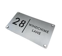 1 Pcs Outdoor House Number Plates Home Address Names Hotel Apartment 3D Acrylic(Grey and black,18x35cm(7x13.8in))