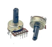 1 PCS RK161 Potenciómetro de 7 pines B100K Amplificador de potencia Volumen Eje del potenciómetro Longitud 17