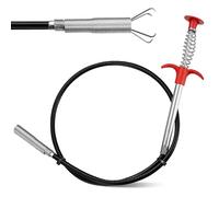 1 PcsDesatascador Tuberias Profesional, 90 cm Alambre Desatascador Tuberias, Desatascador Ducha WC, Espiral de Tubería, Pinza de Garra Flexible para Drenaje Fregadero de Cocina Baño(90 cm)