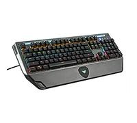 1 pedazo RGB mecánico del juego del teclado enchufable eje azul con cable panel de metal con bandeja teclado mecánico