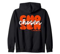 1. Pedro 2:9 Diseño Cristiano elegido Jesucristo versículo bíblico Sudadera con Capucha