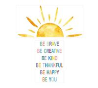 1 Pegatina De Pared Con Letras Coloridas, 1 Pegatina De Pared Con Sol, Decoración De Pegatinas De Pared Para Habitación De Niños, Pegatina Decorativa Autoadhesiva Creativa