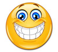 1 Pegatina Smile XL I Redonda Ø 30 cm I Sticker Emoticon Sonriente para Coche, Caravana, Autocaravana, Tatuaje de Pared I Resistente a la Intemperie I kfz386