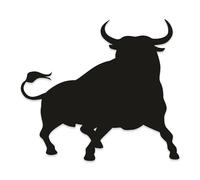 1 Pegatina Toro Derecha I 11x10 cm I Resistente a Rayos UV e Intemperie Coche Cuaderno Portátil España Madrid Barcelona I kfz515