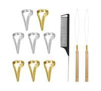 1 Peine, 8 Cunas Para Trenzar Y 2 Agujas De Crochet, Herramientas Para Trenzar El Cabello, Herramientas Para Peinar El Cabello, Accesorios Para Peinar El Cabello