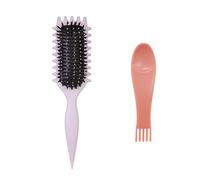 1 Peine Para El Cabello De Masaje Morado Y 1 Garra De Limpieza, Cepillo Rizador Unisex, Cepillo De Peinado Multifuncional, Adecuado Para El Cuidado De La Peluquería.