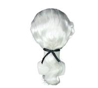 1 peluca blanca Beige, juez Colonial, abogado, pelo sintético, largo medio, disfraz histórico del siglo XVIII for hombres y mujeres(White)